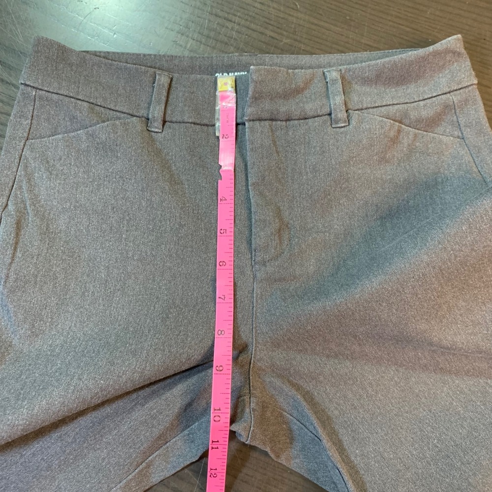 Old Navy Pixie Pants Womens 2 High Rise‎ Slim Pockets Gray Career Church Office - Picture 9 of 11